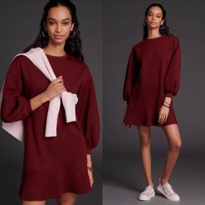 Anthropologie Burgundy Mini Dress